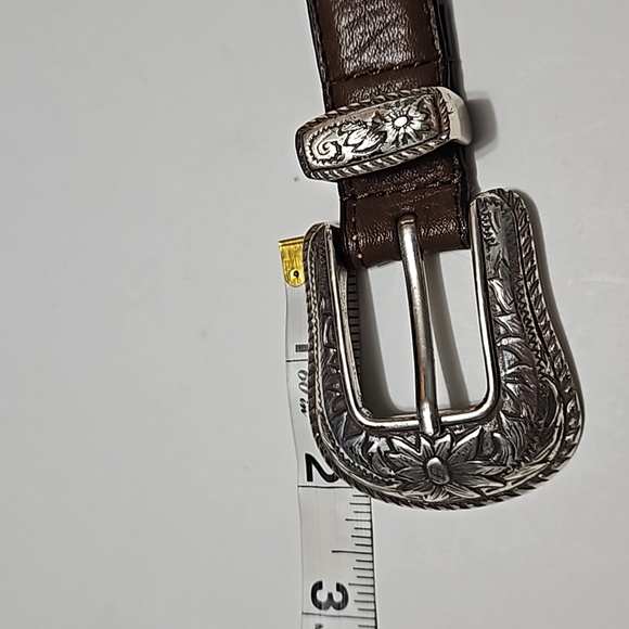 Bella Colori Women's Brown Leather Belt Size M #W-679 - Picture 4 of 8